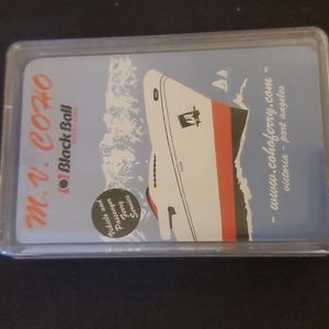 Souvenier Playing Cards M.V. Coho Ferry in Plastic Case
